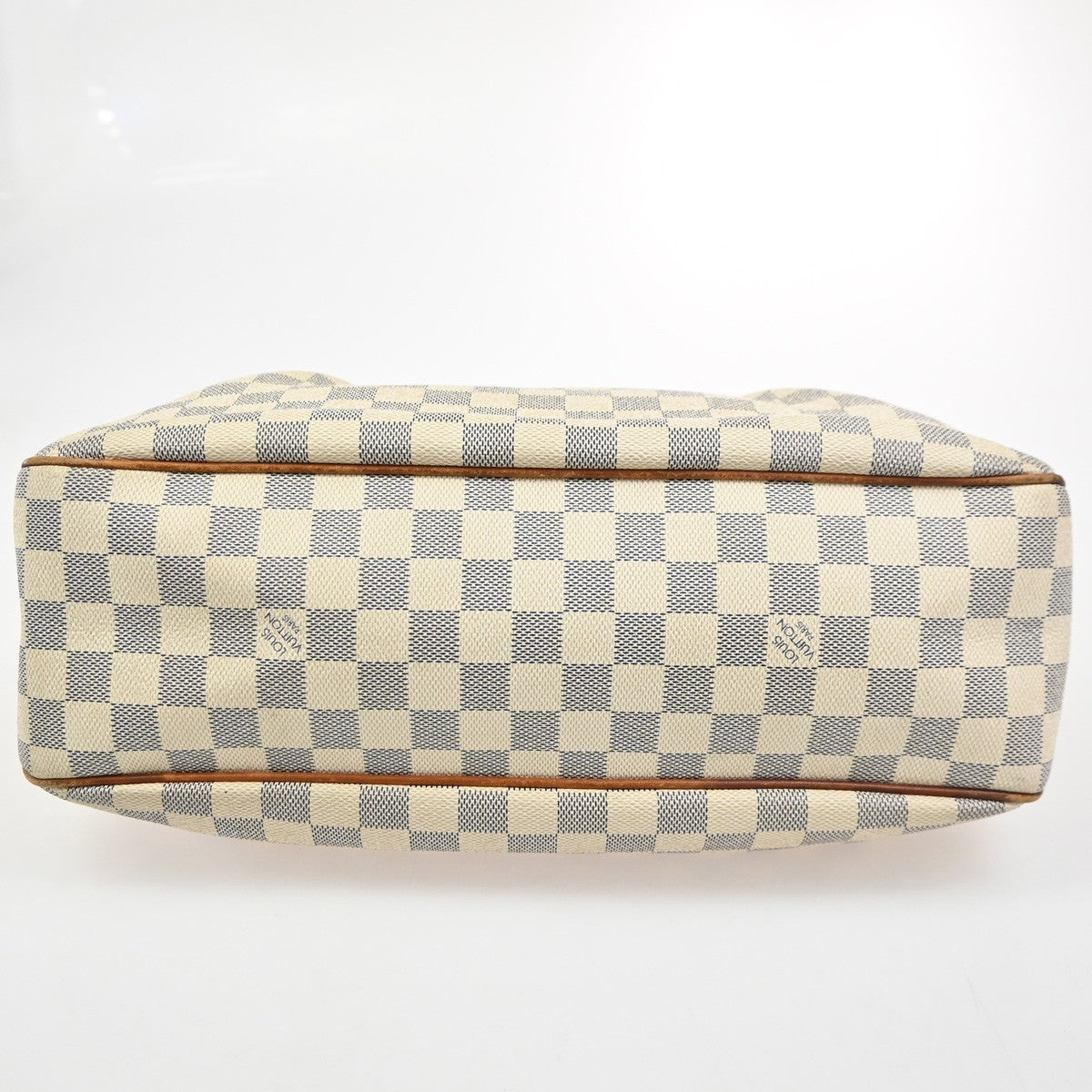 LOUIS VUITTON Siracusa PM Shoulder Bag Damier Azur Leather White N41113 99TA716