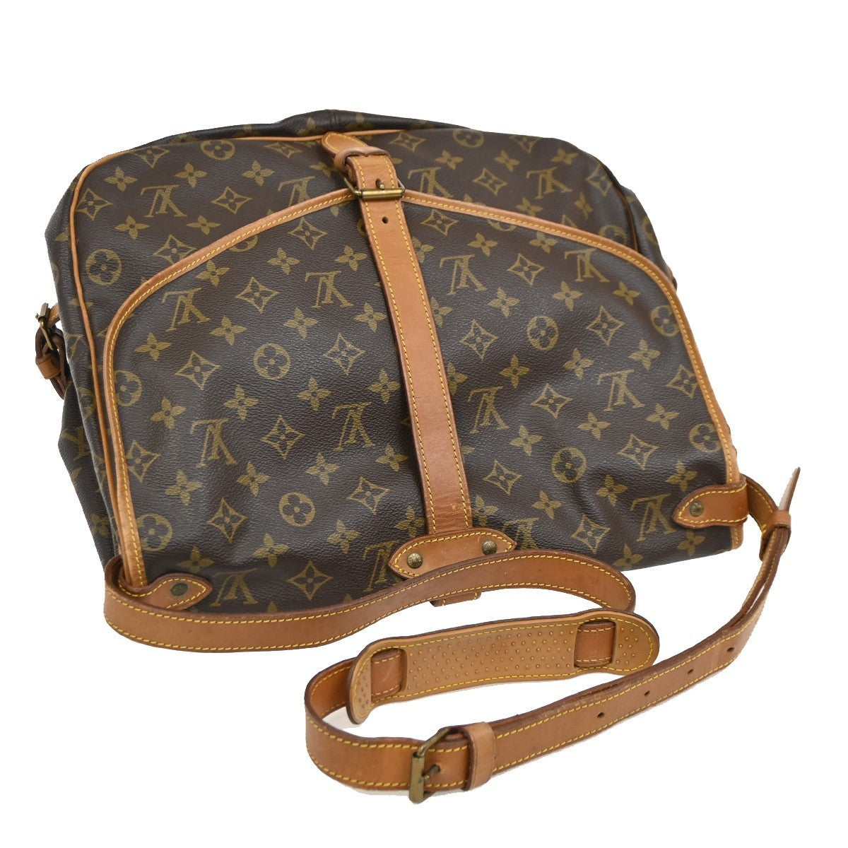 LOUIS VUITTON Saumur 35 Shoulder Bag Monogram Leather BN France M42254 76DA048
