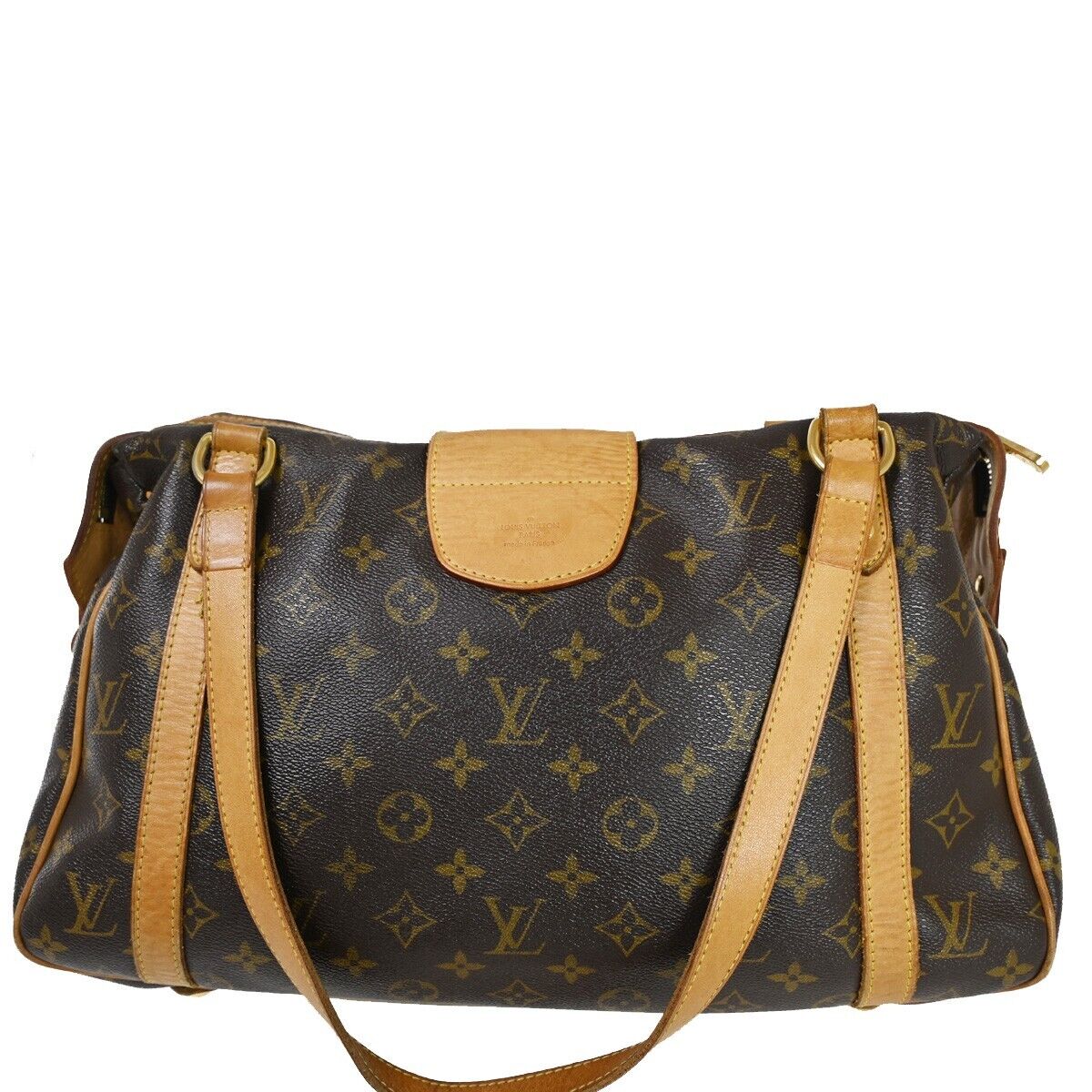 LOUIS VUITTON LV Stresa PM Shoulder Bag Monogram Leather Brown M51186 72SH676