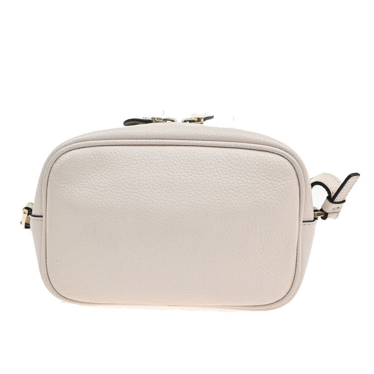 SALVATORE FERRAGAMO Logo Gancini Mini Shoulder Bag Leather White GWH 38EF396