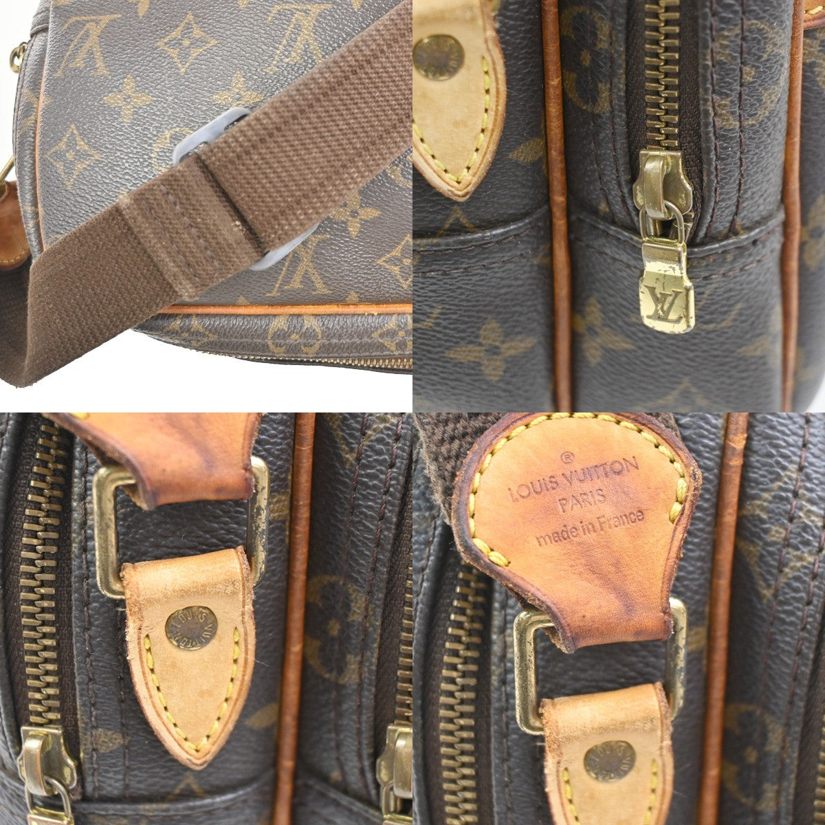 LOUIS VUITTON Reporter PM Crossbody Shoulder Bag Monogram Leather M45254 36KC824