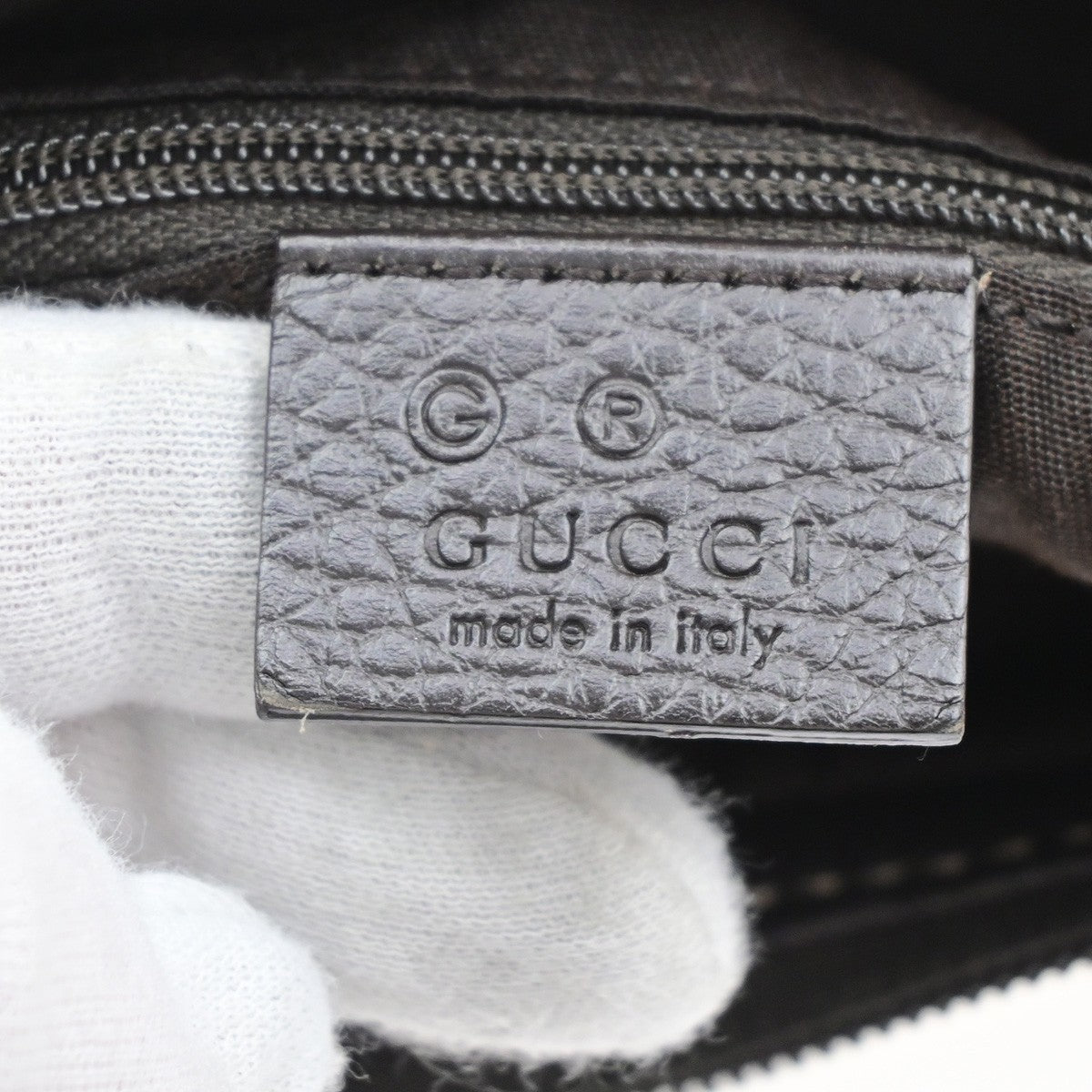 GUCCI Logo GG Crystal Sherry Shoulder Bag PVC Leather Brown GHW Italy 87MA714