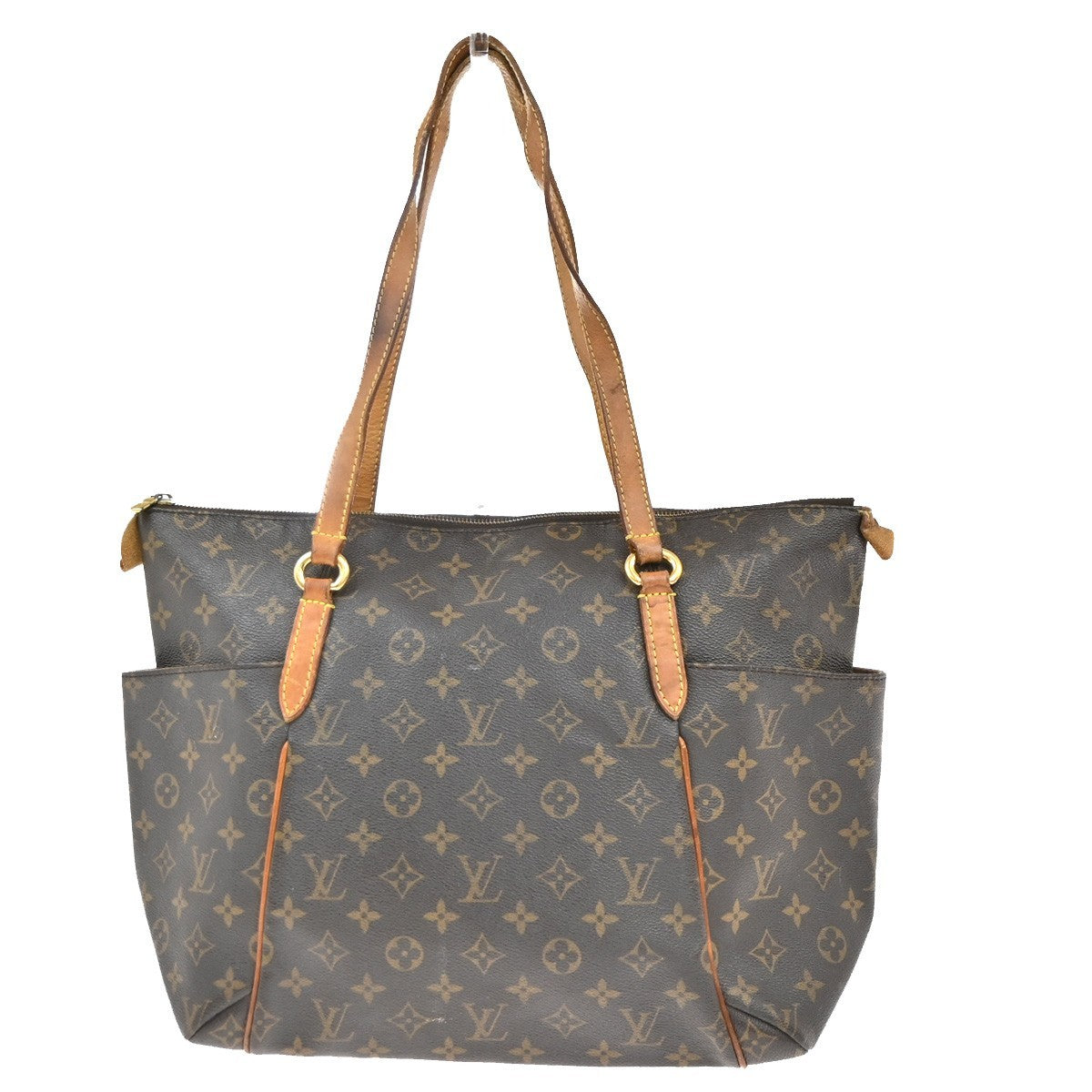 LOUIS VUITTON Logo Totally MM Shoulder Bag Monogram Leather Brown M56689 34EG374