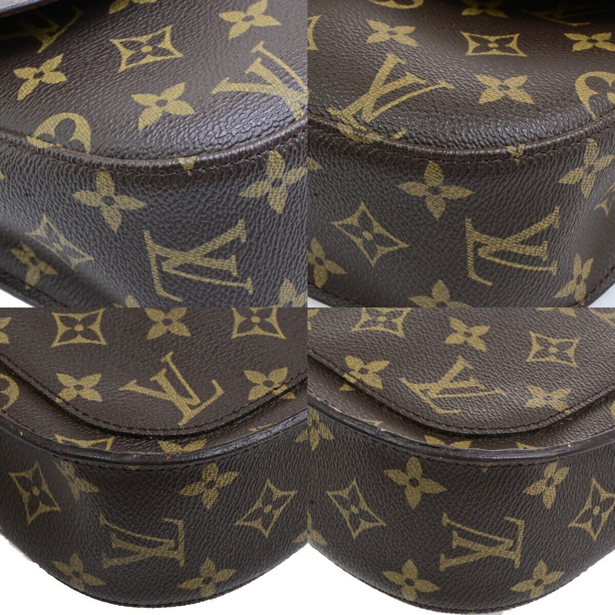LOUIS VUITTON Saint Cloud GM Shoulder Bag Monogram Leather Brown M51242 70ED490