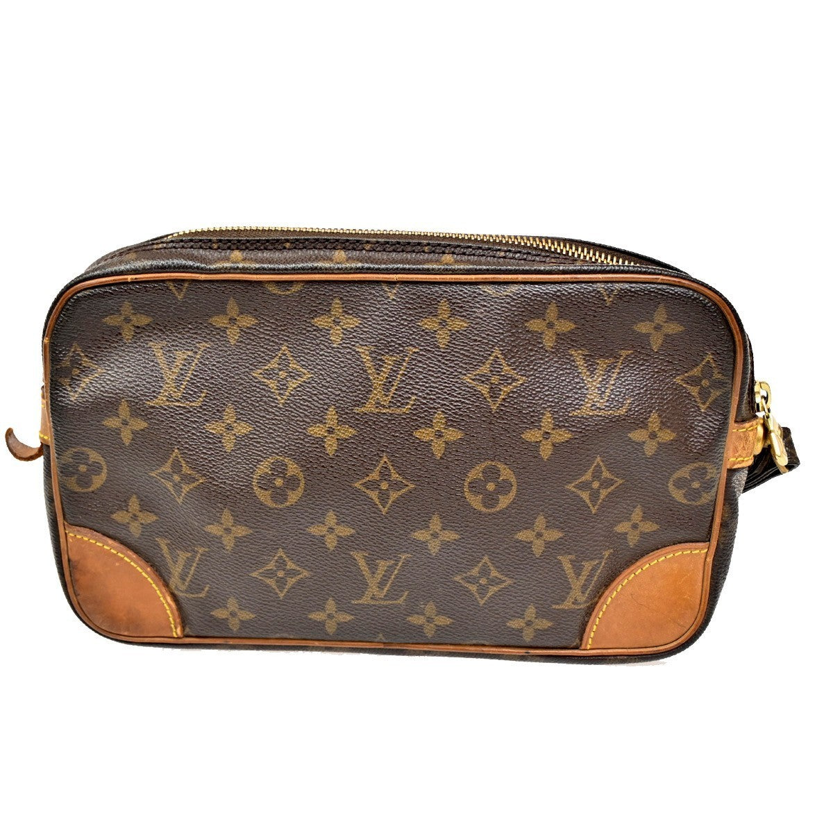 LOUIS VUITTON Marly Dragonne GM Clutch Hand Bag Monogram Brown M51825 62KC196