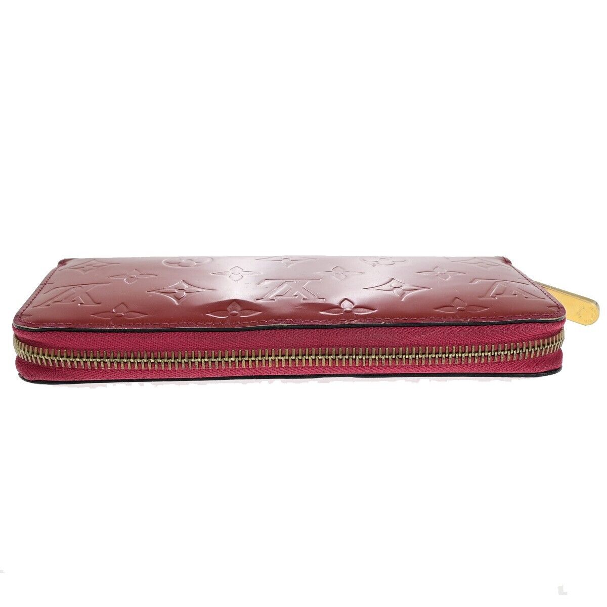 LOUIS VUITTON Long Zippy Wallet Monogram Vernis Leather Pink M91597 09EB261