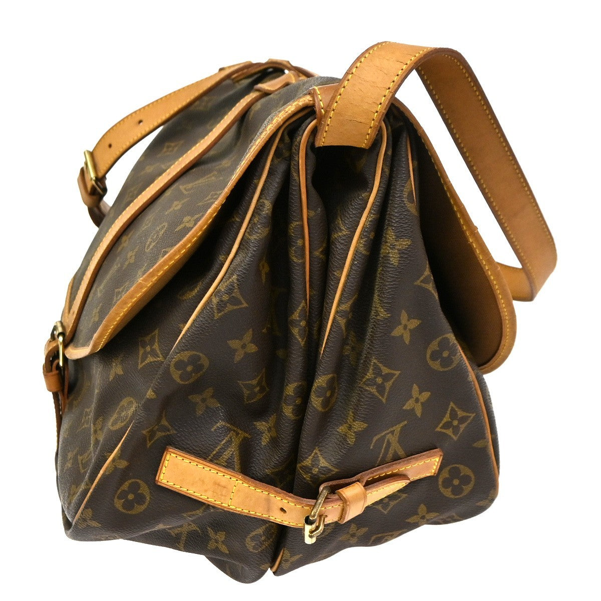 LOUIS VUITTON Saumur 35 Shoulder Bag Monogram Leather BN France M42254 82CA954