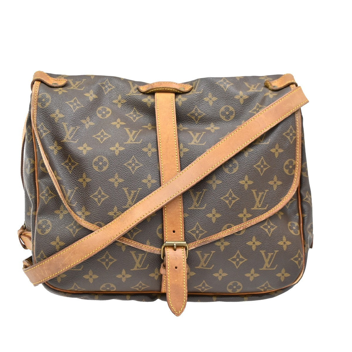 LOUIS VUITTON Saumur 35 Shoulder Bag Monogram Leather BN France M42254 70DA212