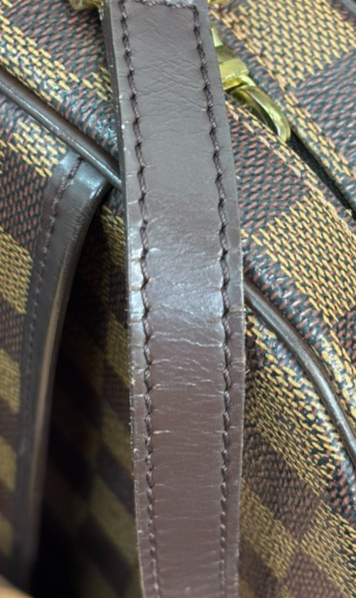 LOUIS VUITTON Ipanema PM Shoulder Bag Damier Ebene Leather Brown N51294 21KB771