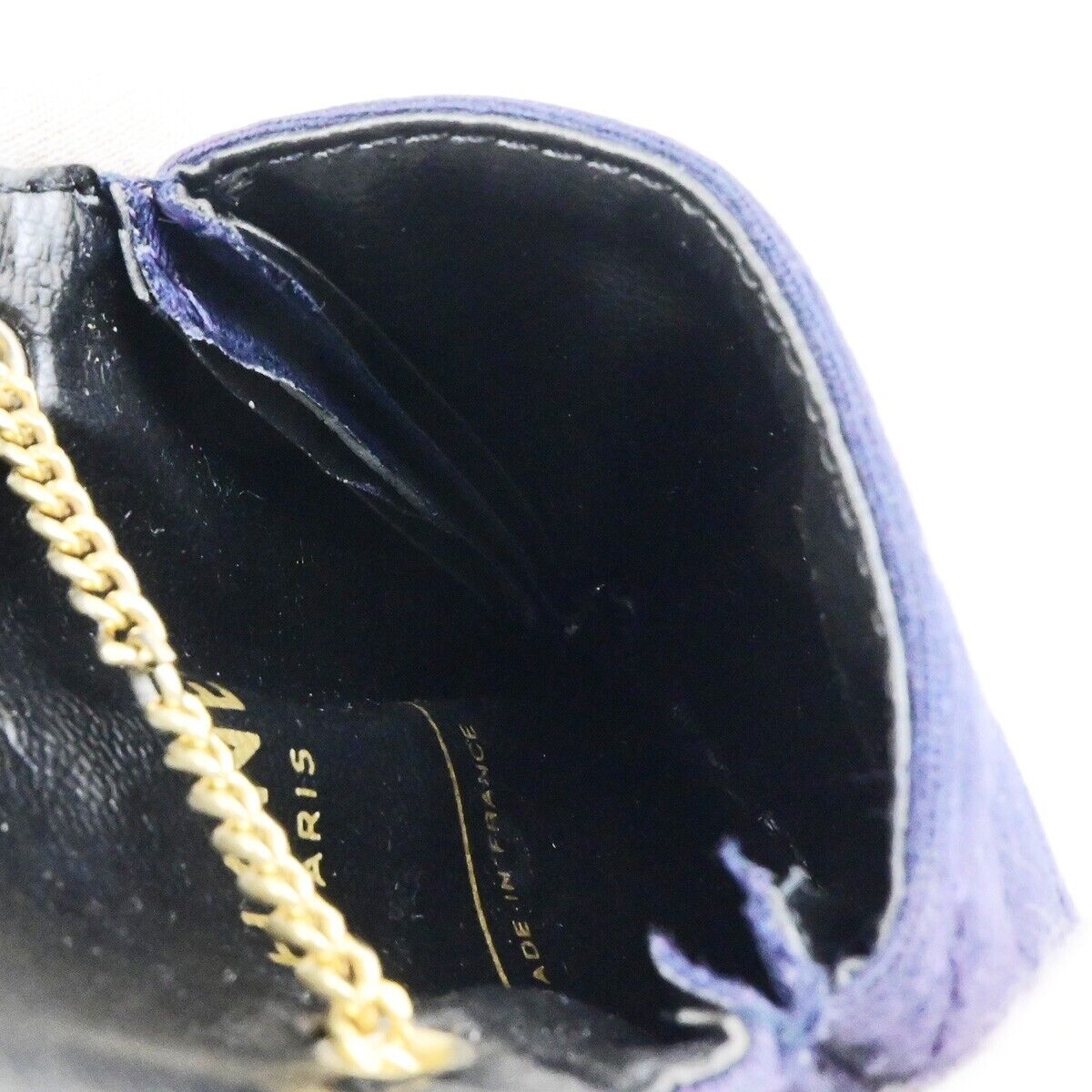 CHANEL Micro Matelasse Pouch Bag Canvas Leather Navy Blue GHW Accessory 73KA444