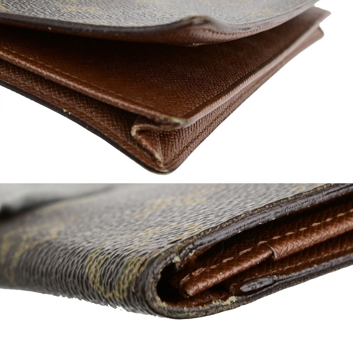 LOUIS VUITTON 4 Set Long Bifold Trifold Wallet Purse Monogram Leather BN 65YF006