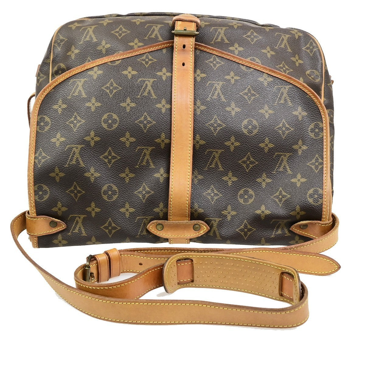 LOUIS VUITTON Saumur 35 Shoulder Bag Monogram Leather BN France M42254 84PA096