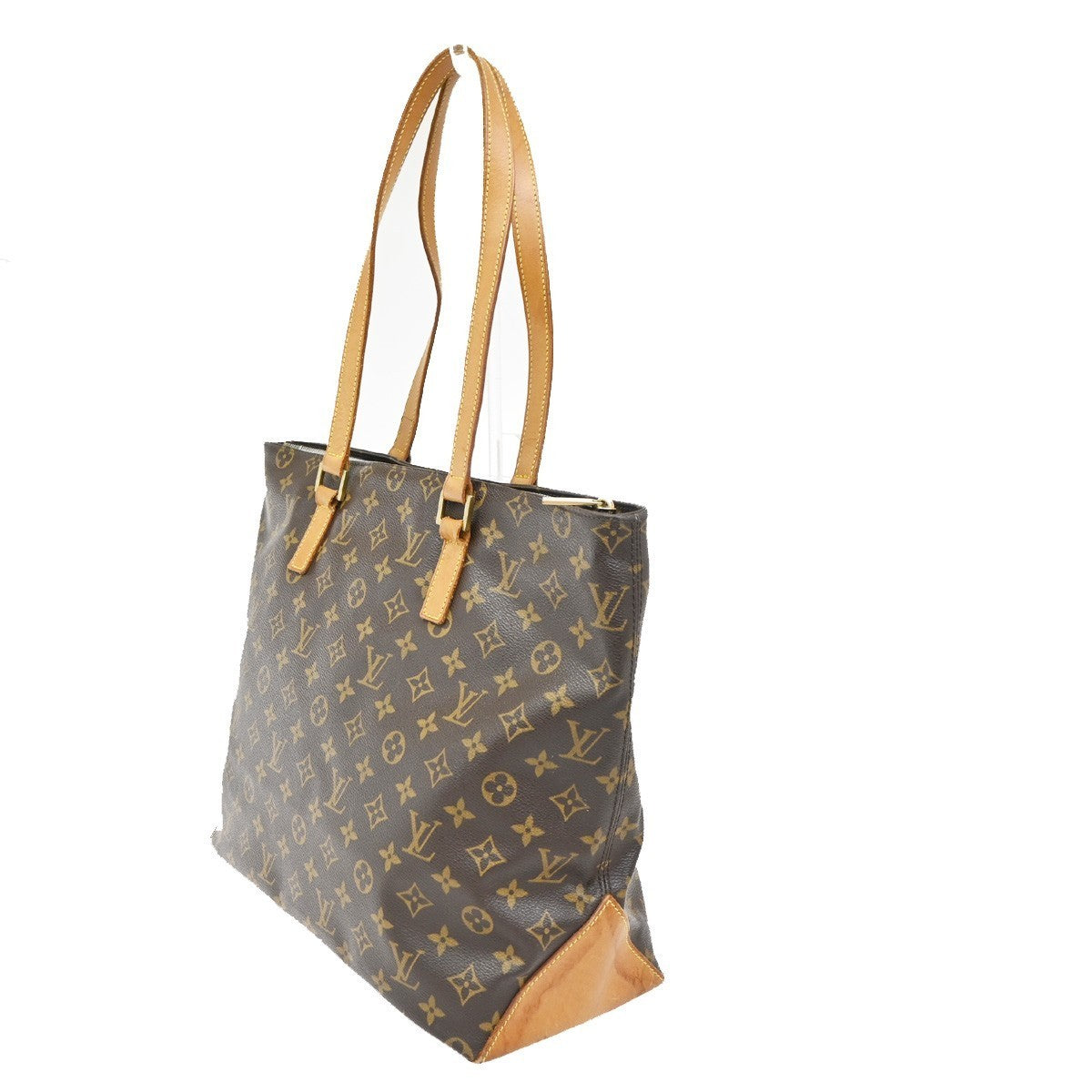 LOUIS VUITTON Cabas Mezzo Shoulder Bag Monogram Leather Brown M51151 83KC316