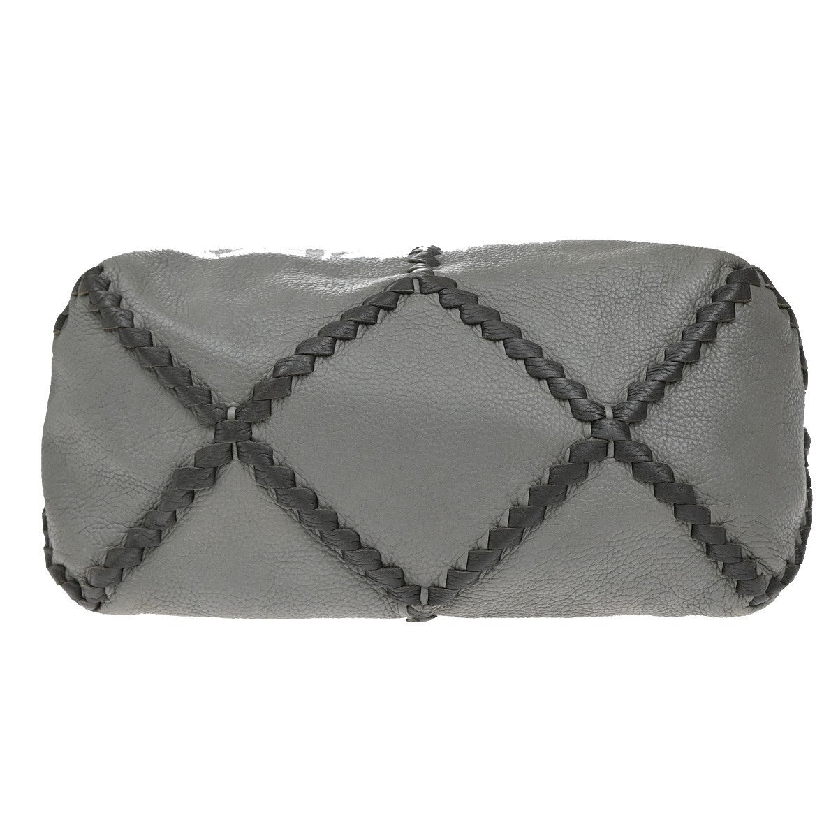 BOTTEGA VENETA Logo Hobo Shoulder Hand Bag Leather Gray Italy 31KB181