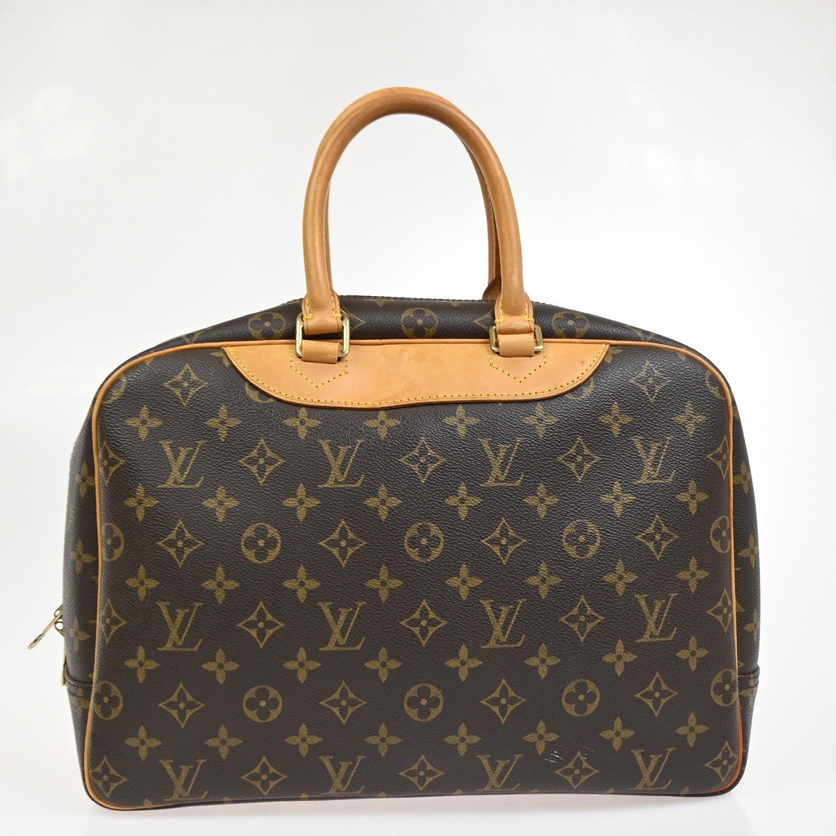 LOUIS VUITTON LV Logo Deauville Hand Bag Monogram Leather Brown M47270 84SA048