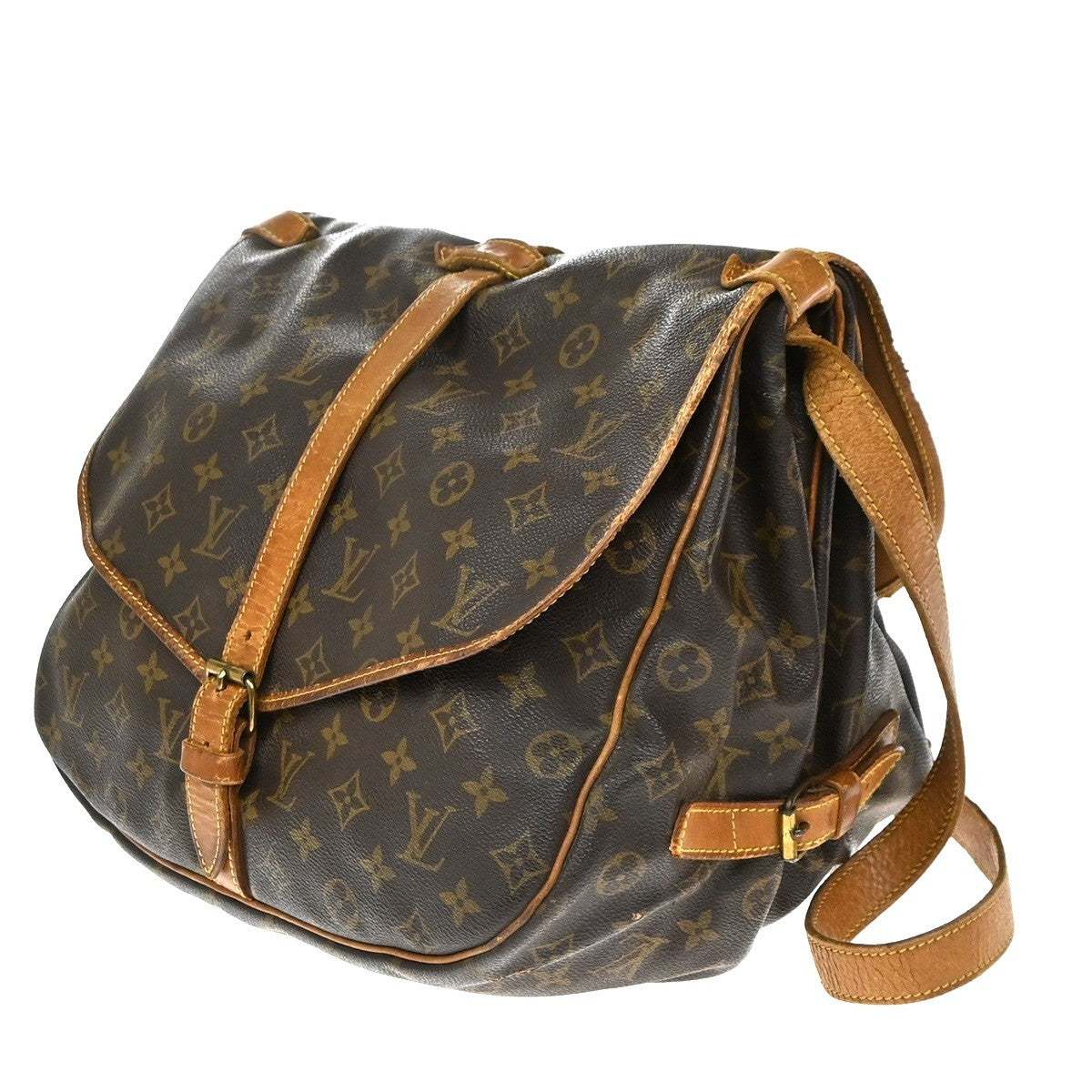 LOUIS VUITTON Saumur 35 Shoulder Bag Monogram Leather BN France M42254 67MA656