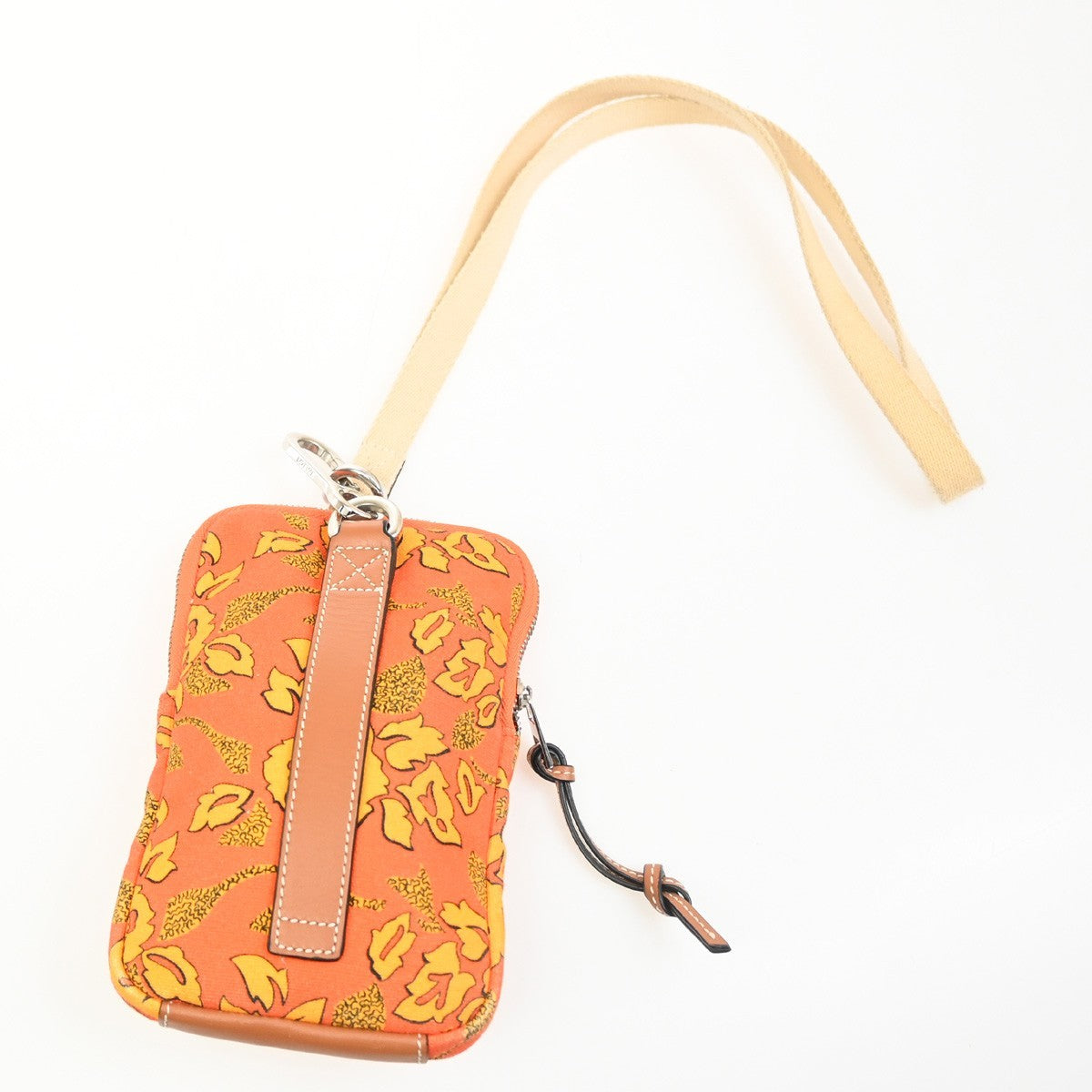 LOEWE x Paula's Ibiza Anagram Mini Pouch Bag Canvas Leather OE SHW Spain 30KC969