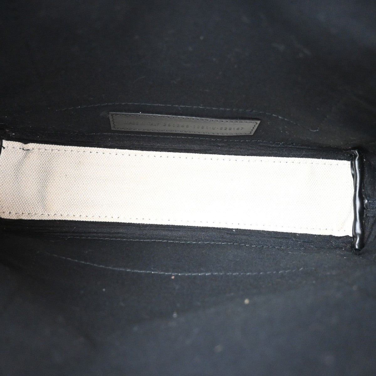 BALENCIAGA LOGO Navy Cabas XS Hand Bag Canvas Leather White Black 70TA232