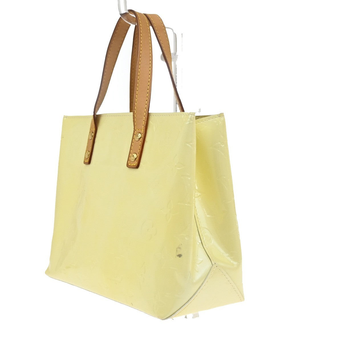 LOUIS VUITTON Monogram Vernis Reade PM Hand Bag Perle Yellow M91336 62CA082
