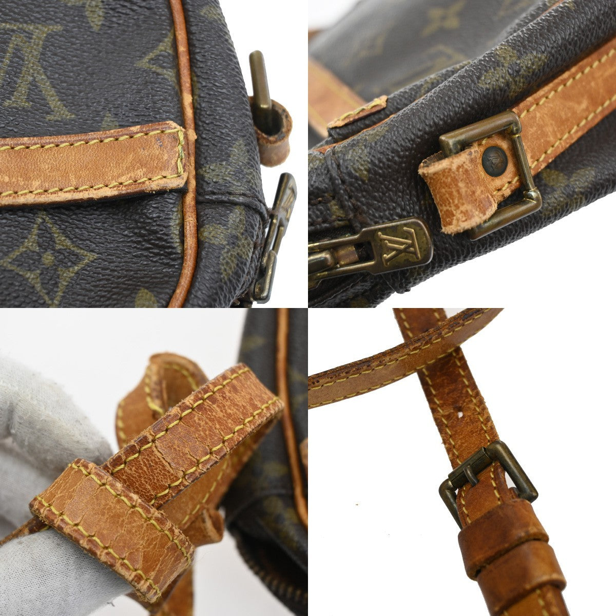 LOUIS VUITTON Senlis Shoulder Bag Monogram Leather Brown France M51222 05KB695
