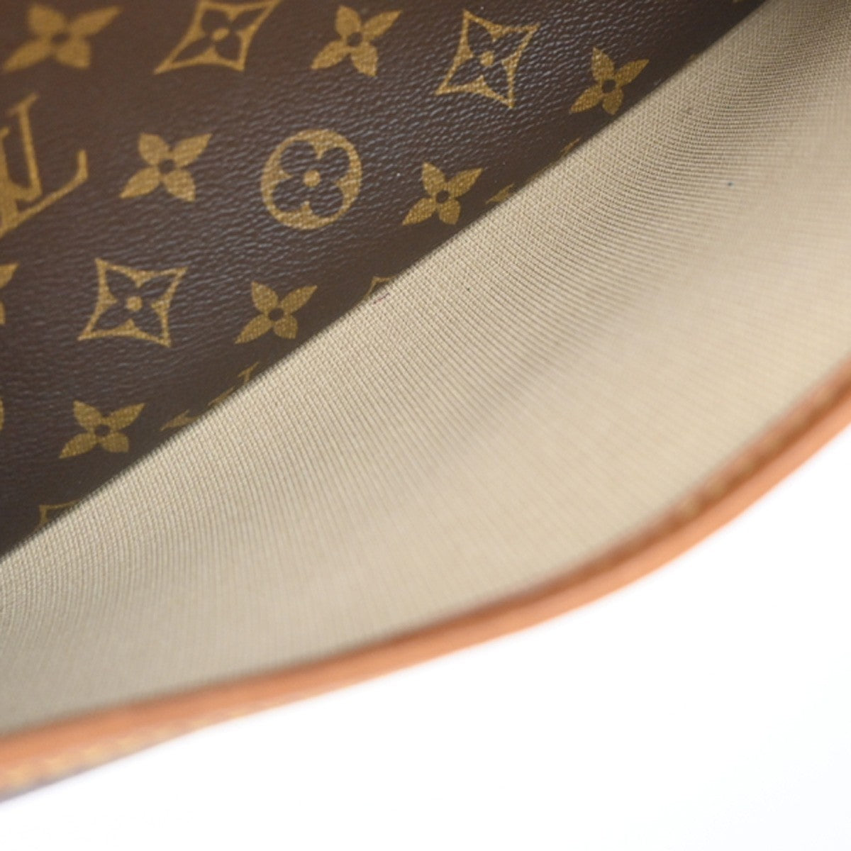 LOUIS VUITTON LV Logo Deauville Hand Bag Monogram Leather Brown M47270 86EG160