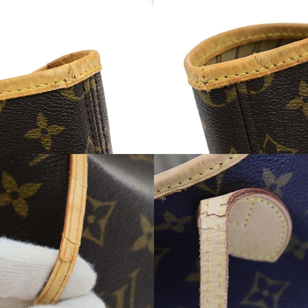 LOUIS VUITTON Neverfull GM Shoulder Tote Bag Monogram Leather BN M40157 95EE033