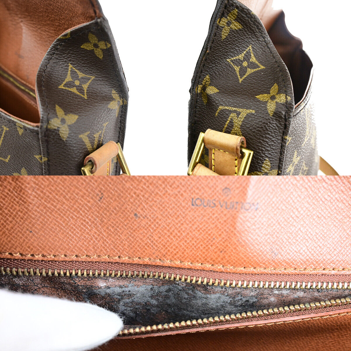 LOUIS VUITTON Saint Cloud GM Shoulder Bag Monogram Leather Brown M51242 87YG518