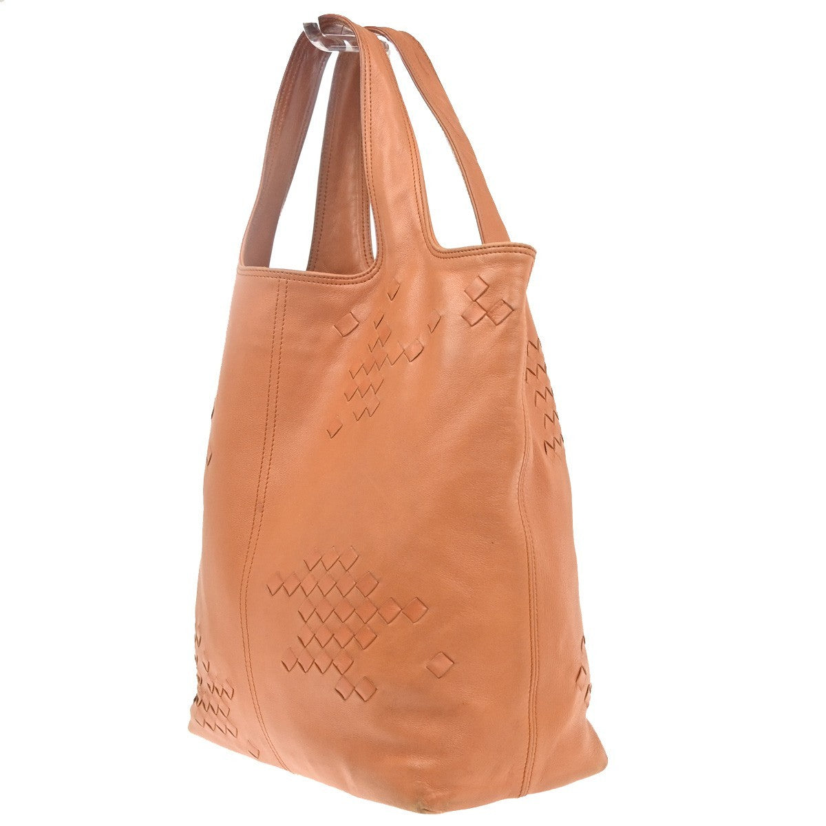BOTTEGA VENETA Logo Intrecciato Shoulder Hand Bag Leather Orange Italy 89KC708