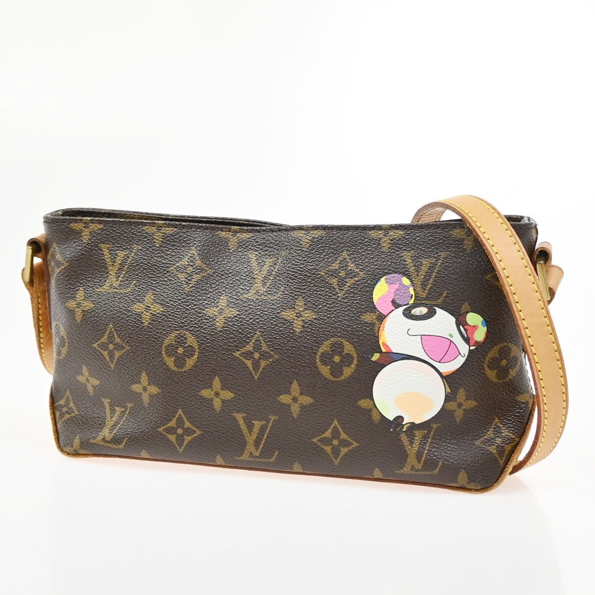 LOUIS VUITTON Trotteur Shoulder Bag Monogram Panda Leather BN M51241 638RQ026