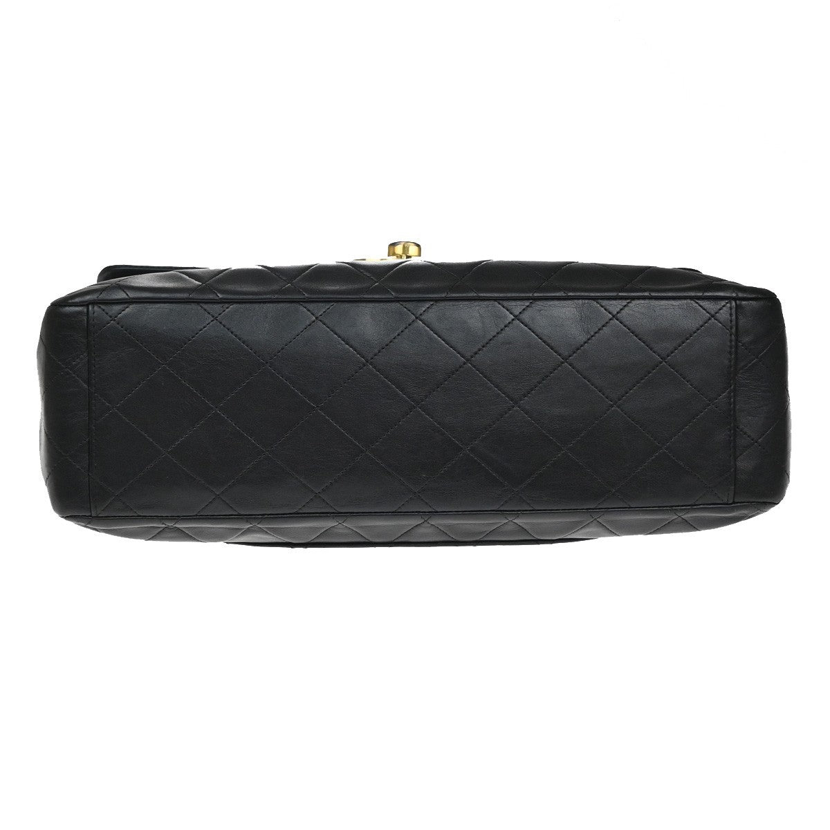 CHANEL CC Logo Maxi Jumbo Matelasse 34 Chain Shoulder Bag Leather Black 806RQ017