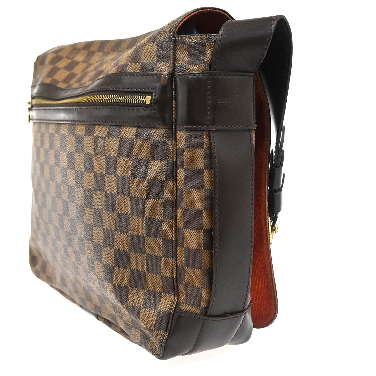 LOUIS VUITTON Bastille Shoulder Bag Damier Ebene Leather Brown N45258 85CA824