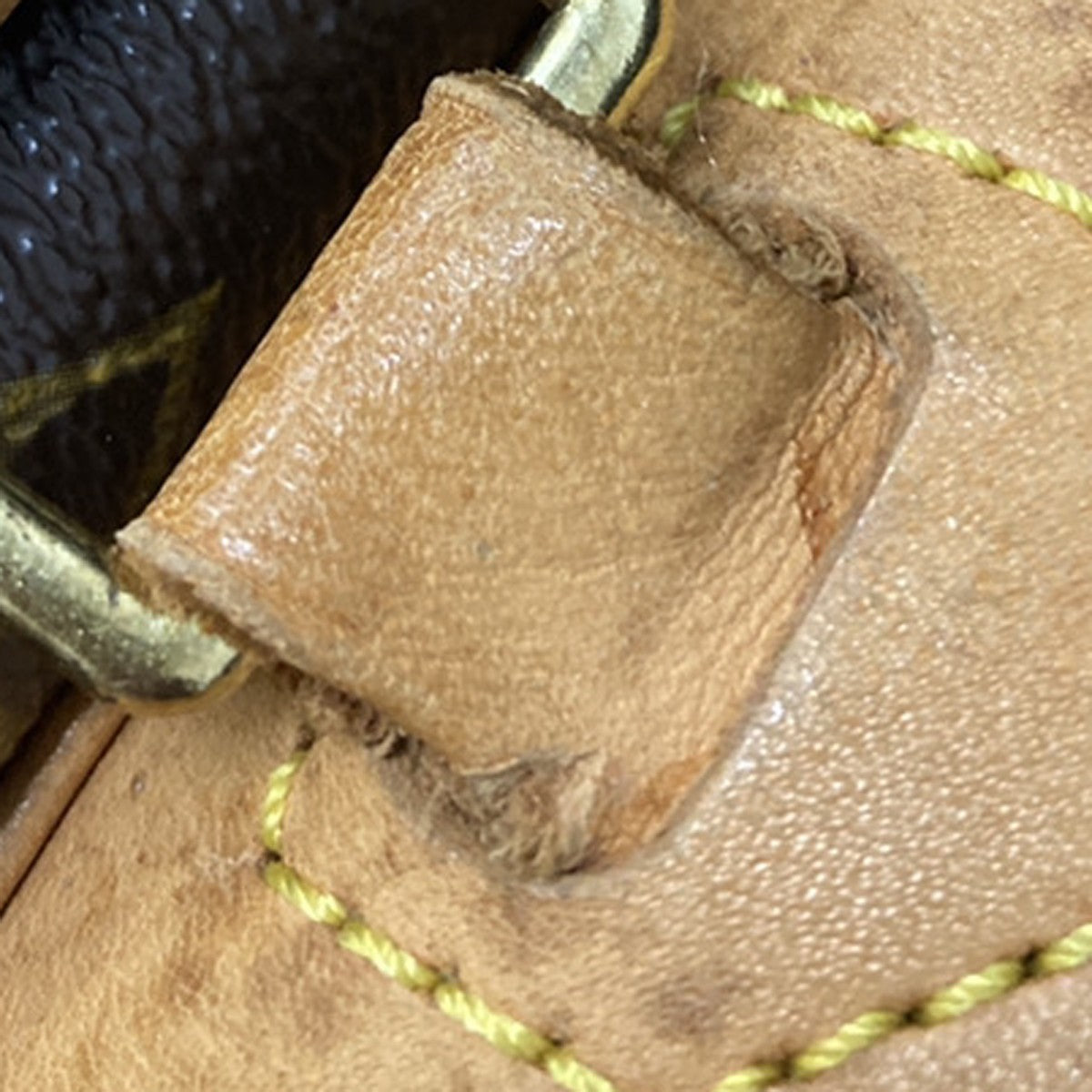 LOUIS VUITTON LV Logo Deauville Hand Bag Monogram Leather Brown M47270 32KP222