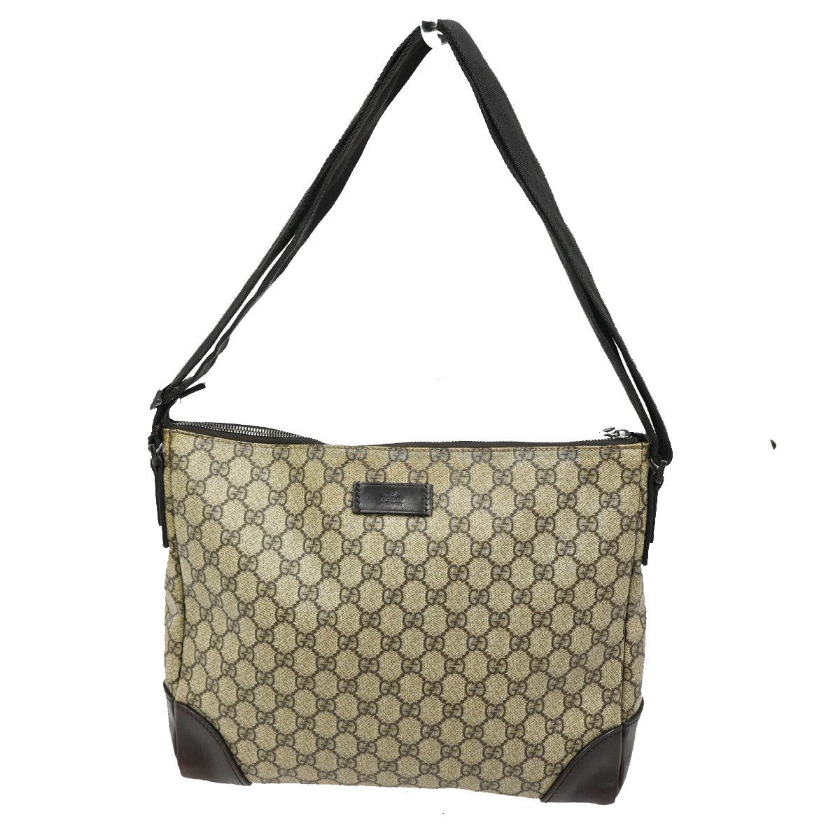 GUCCI GG  Pattern Shoulder Bag GG Supreme Leather Beige SHW 04KB623