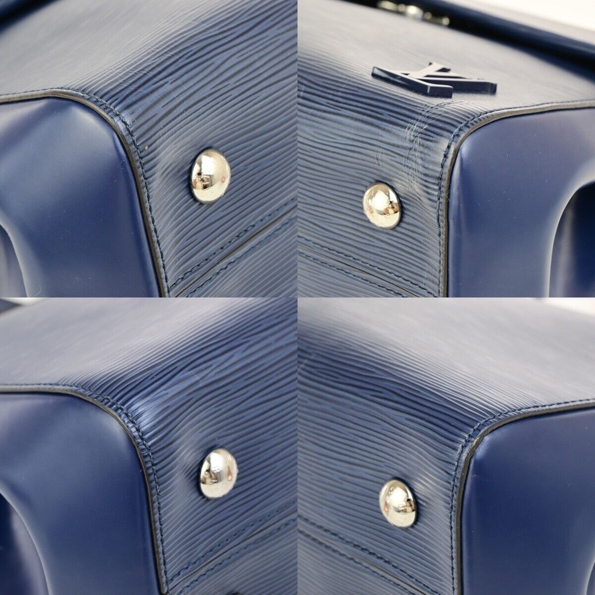 LOUIS VUITTON LV Cluny 2Way Shoulder Hand Bag Epi Leather Blue M41299 28ED053