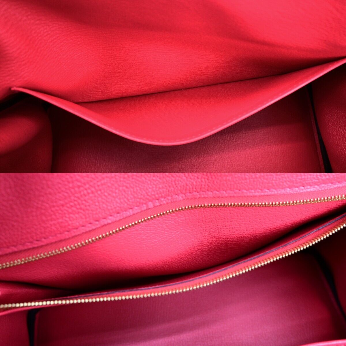HERMES LOGO BIRKIN 30 HAND BAG C STAMP TOGO SWIFT LEATHER CADENA RUBY 6197LC523
