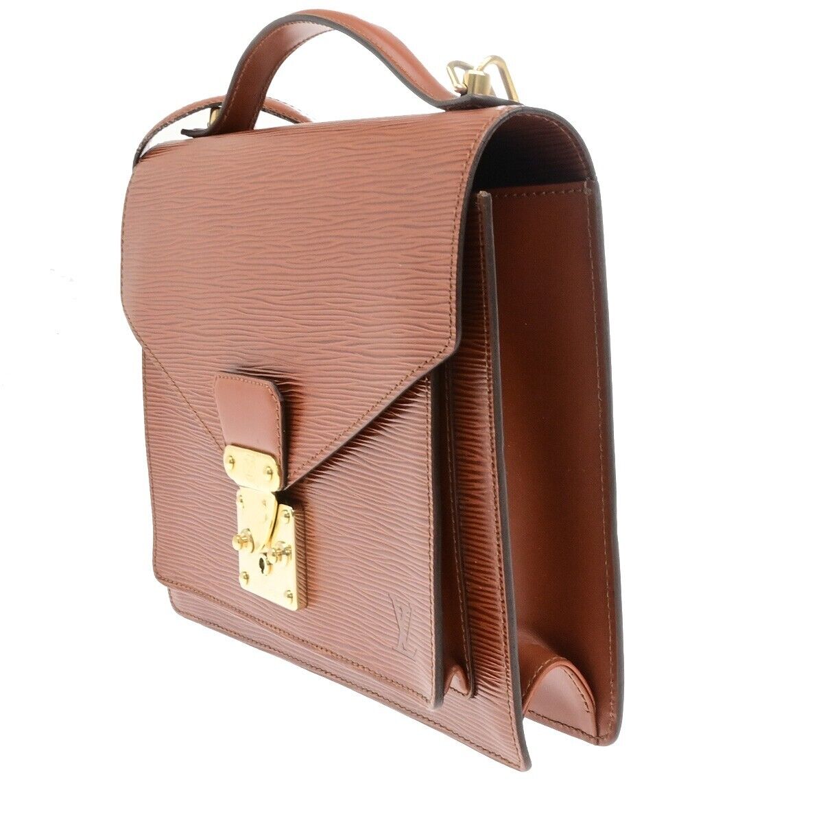 LOUIS VUITTON Monceau 2Way Shoulder Hand Bag Epi Leather Brown M52123 89ED458
