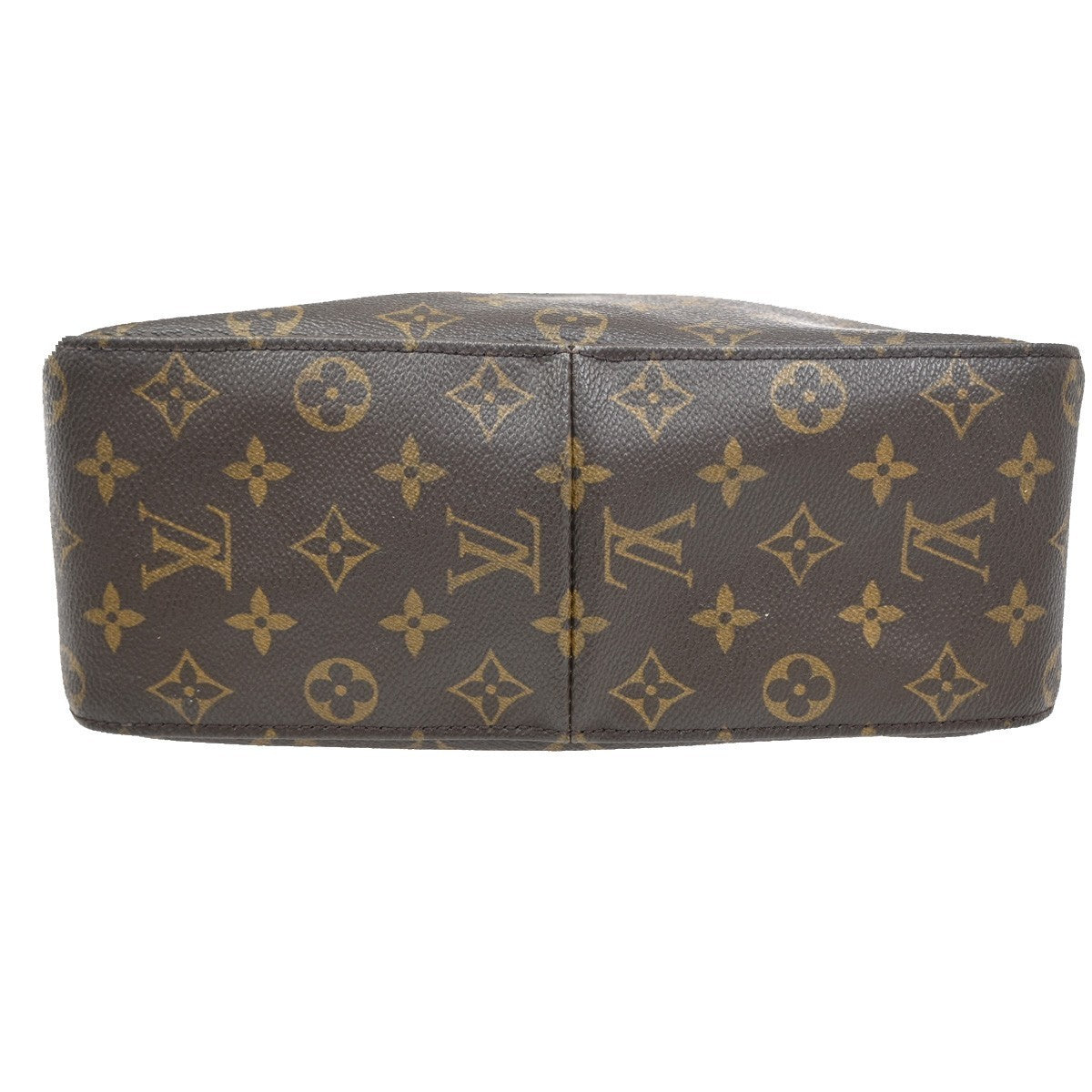 LOUIS VUITTON Logo Looping GM Shoulder Bag Monogram Leather Brown M51145 11CA656
