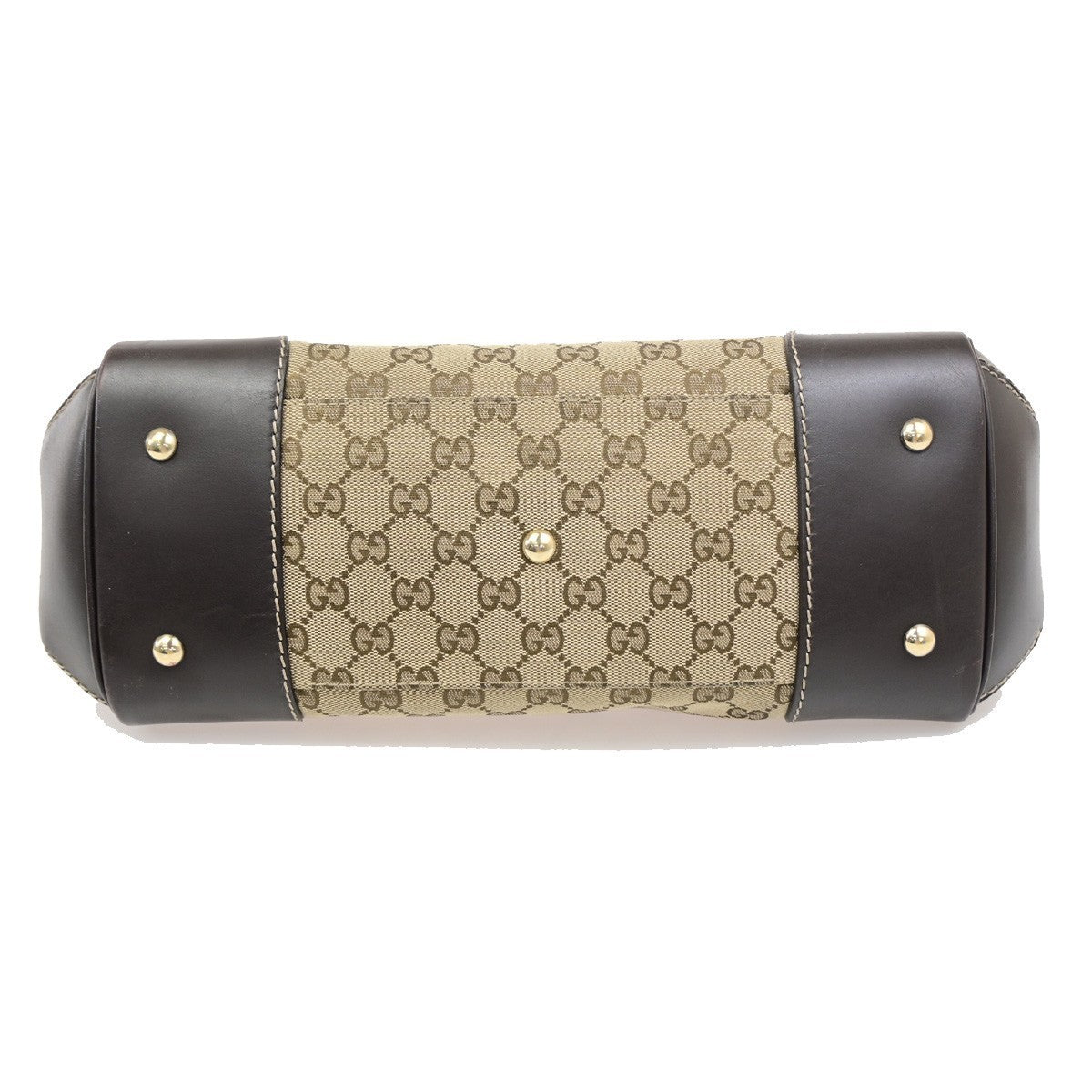 Gucci Logo Mayfair Bow Tote Bag GG Canvas Leather Beige/Brown GHW Italy 75PA125