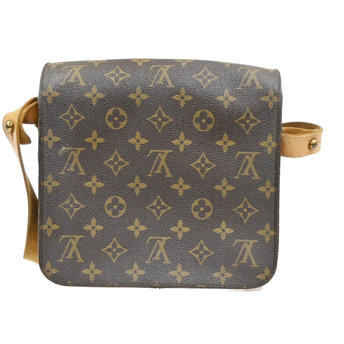 LOUIS VUITTON Cartouchiere MM Shoulder Bag Monogram Leather Brown M51253 37CA969