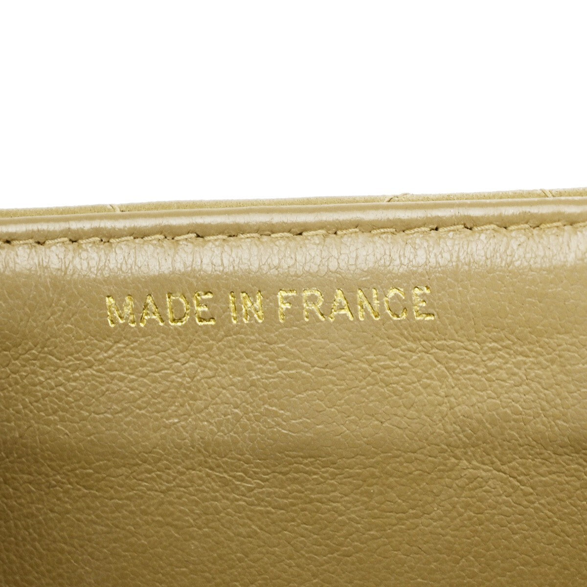 CHANEL CC Matelasse 30 Chain Shoulder Bag Leather Beige GHW Vintage 309RK218
