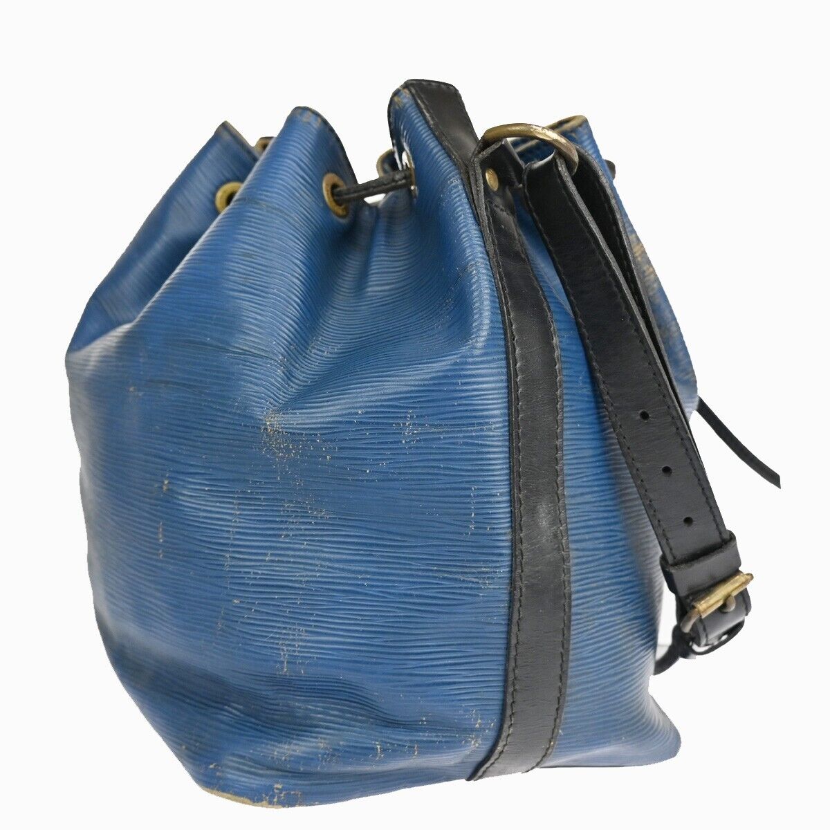 LOUIS VUITTON Petit Noe Bicolor Shoulder Bag Epi Leather Blue BK M44152 02YE053