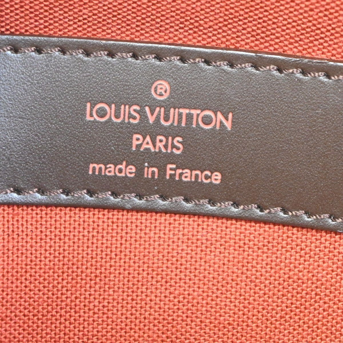 LOUIS VUITTON Naviglio Shoulder Bag Damier Ebene Leather Brown N45255 96TA697