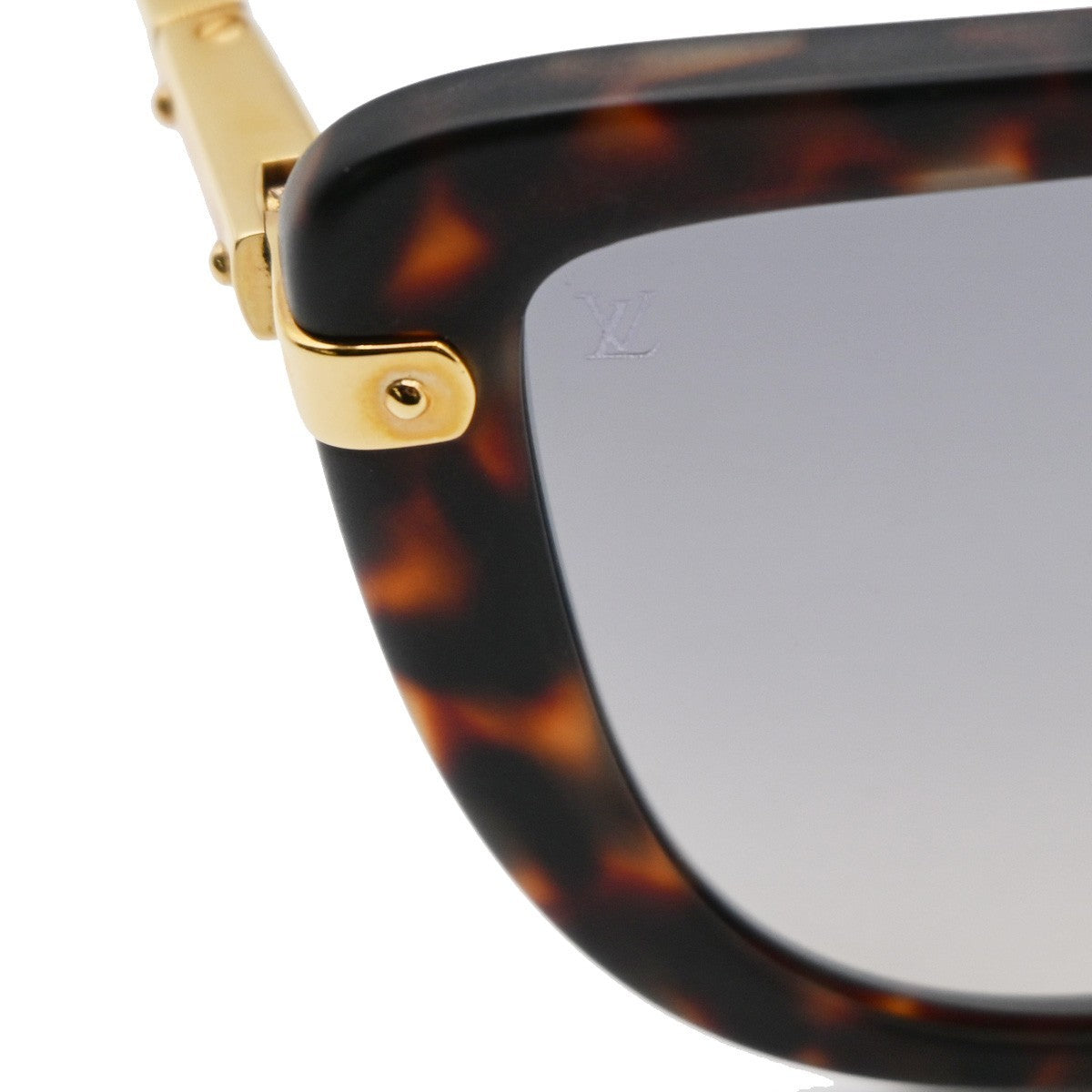 LOUIS VUITTON Charlotte SunGlasses Eye Wear Metal Plastic Gold BN Z0629E 37RL593
