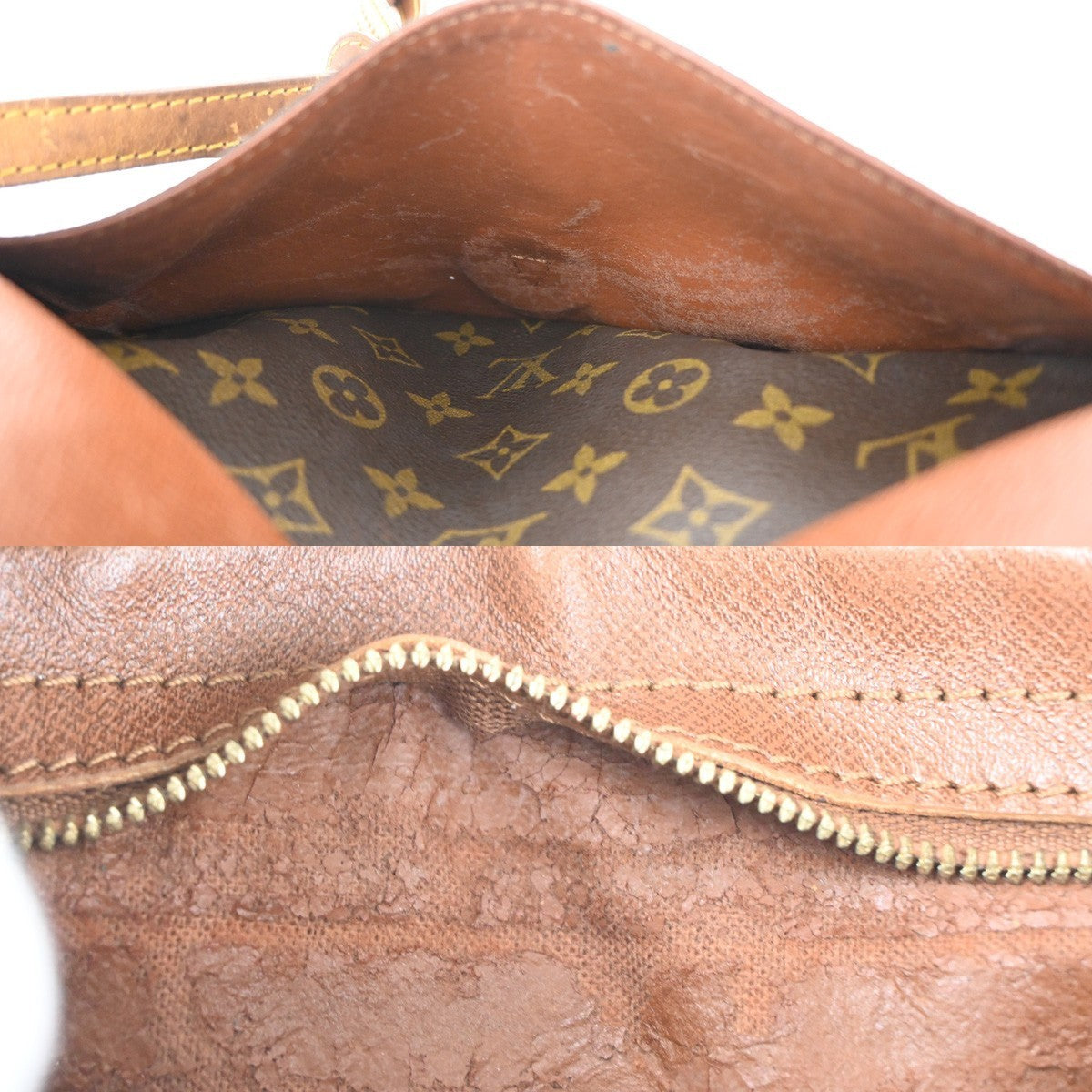 LOUIS VUITTON Jeune Fille MM Shoulder Bag Monogram Leather Brown M51226 37KC149