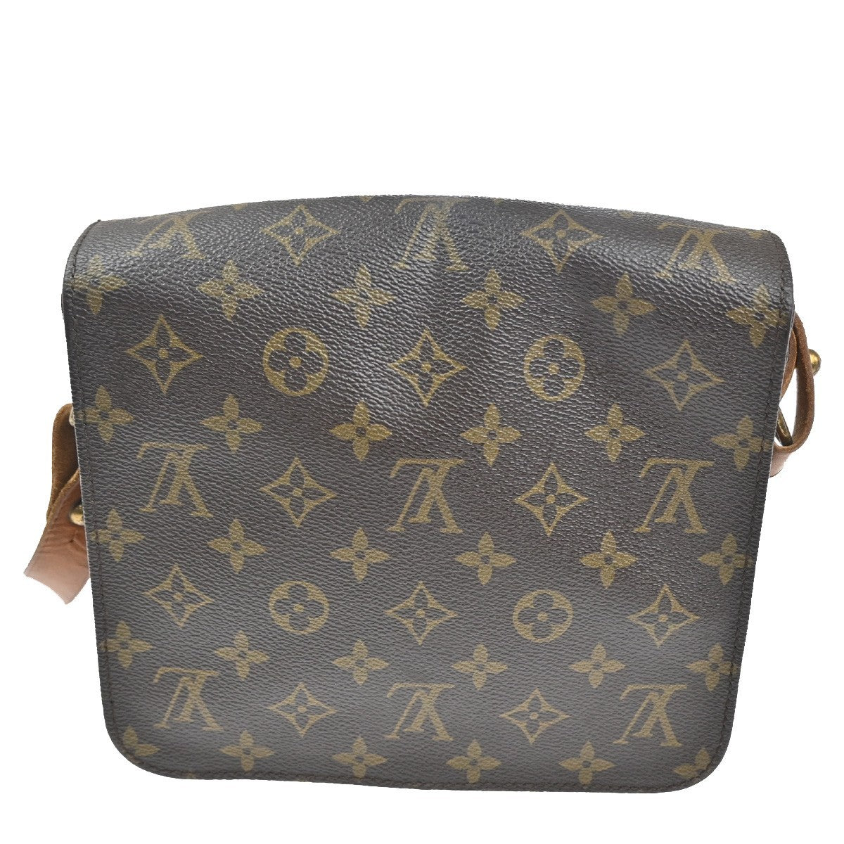 LOUIS VUITTON Cartouchiere MM Shoulder Bag Monogram Leather Brown M51253 62KC516