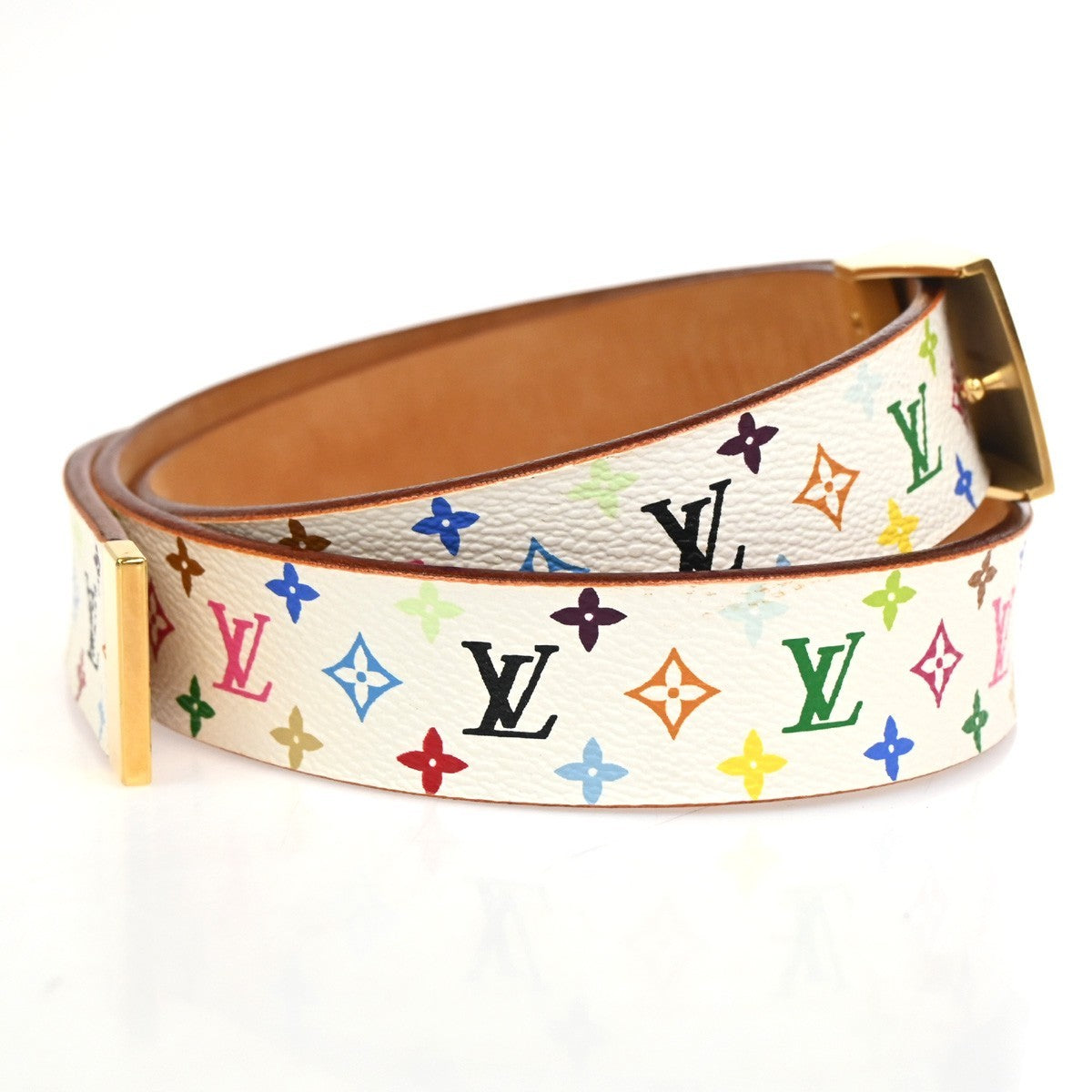 LOUIS VUITTON Ceinture Carre Belt 90/36 Monogram Multi Leather  M9270U 84AA203