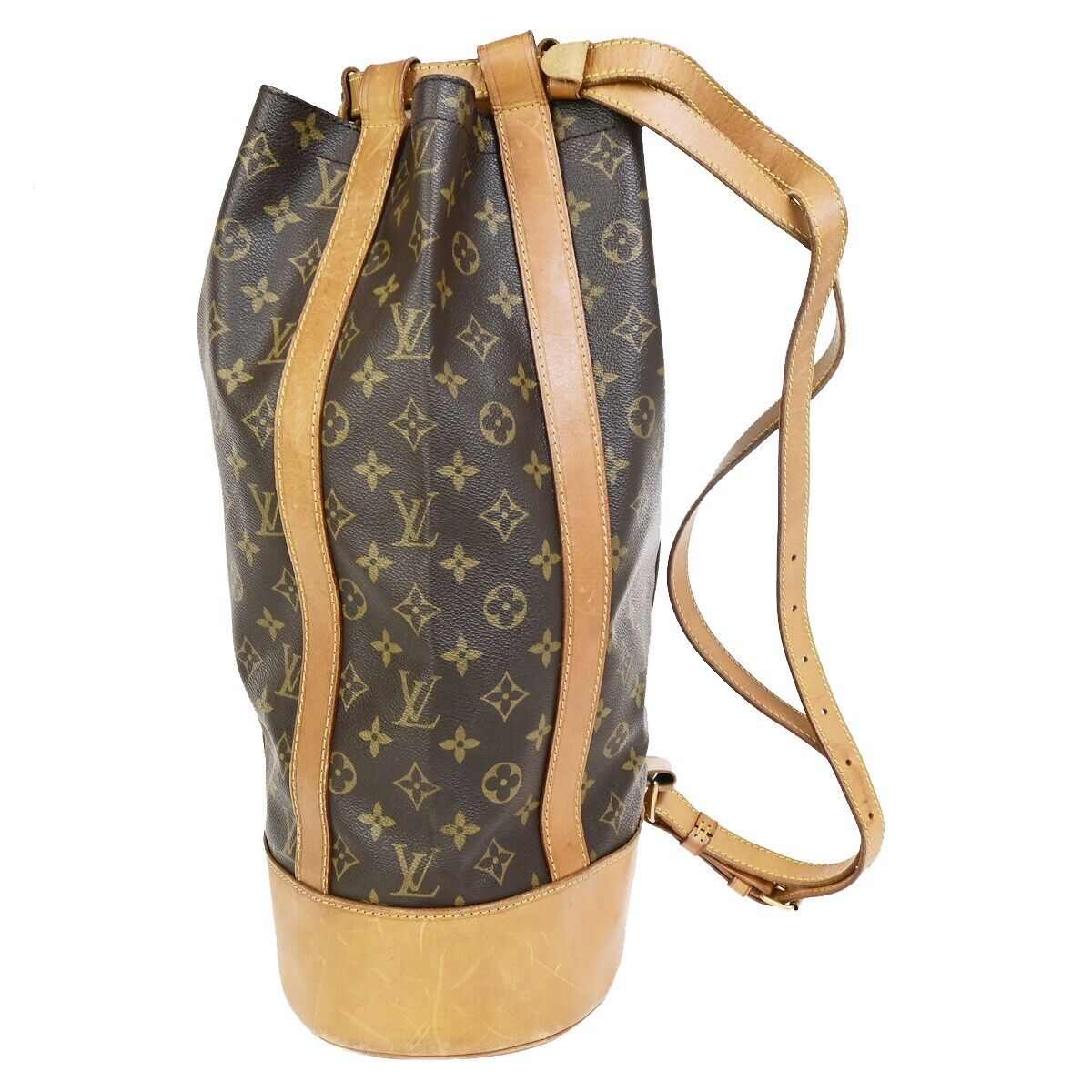 LOUIS VUITTON LV Randonnee GM Shoulder Bag Monogram Leather Brown M42244 81EC876