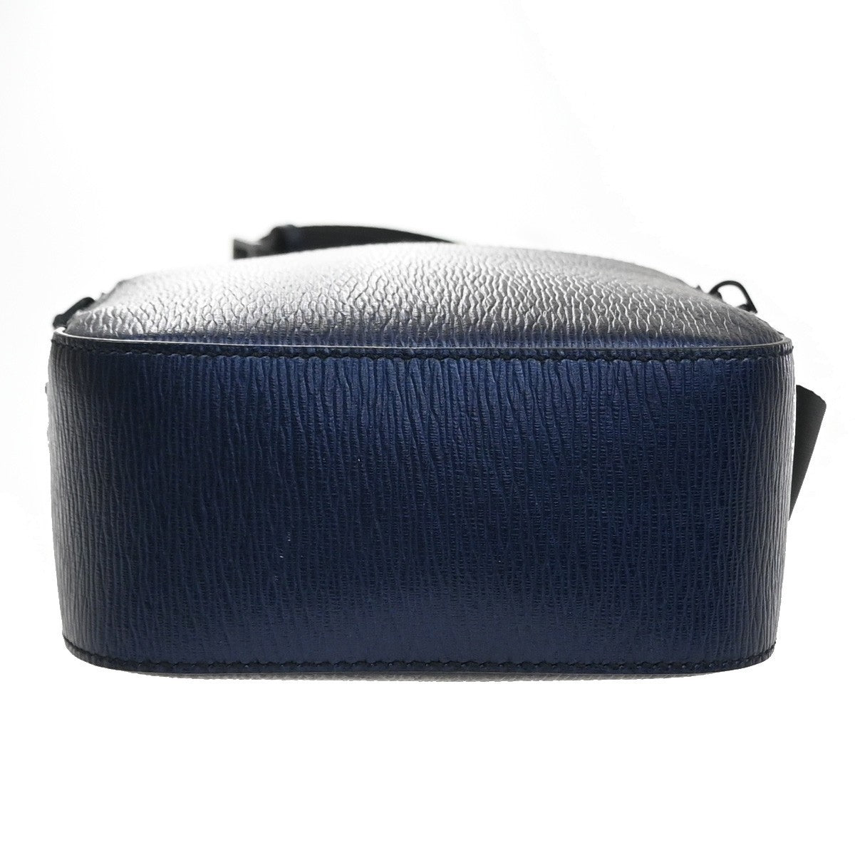 SALVATORE FERRAGAMO Logo Crossbody Shoulder Bag Leather Navy Blue Italy 38YJ125