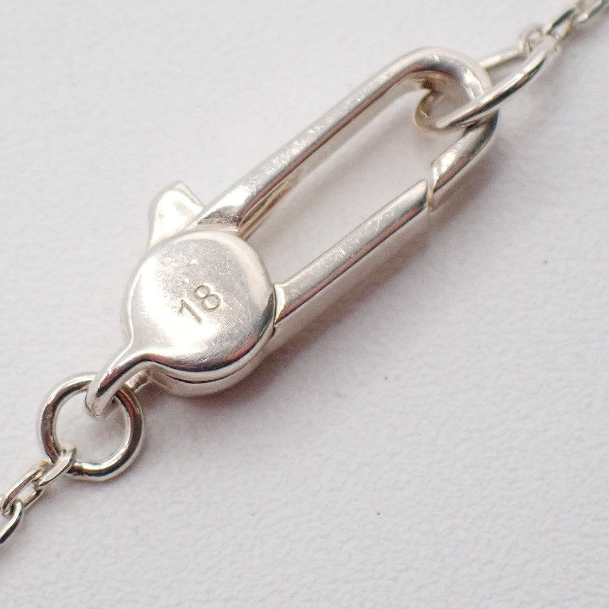 GUCCI Logo Square Plate Chain Bracelet Silver Ag 925 Made In Italy 09KP562