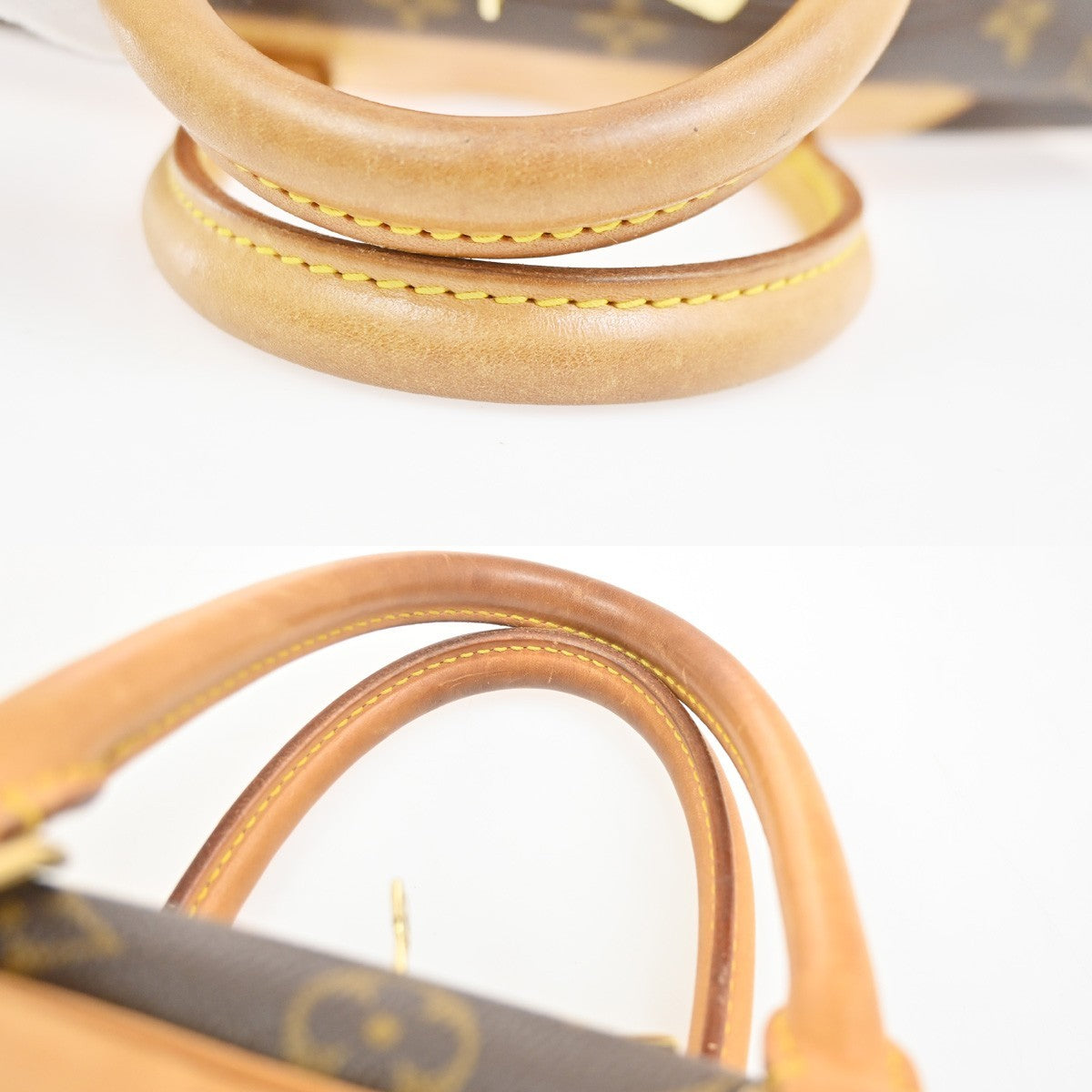 LOUIS VUITTON LV Logo Deauville Hand Bag Monogram Leather Brown M47270 75KC833